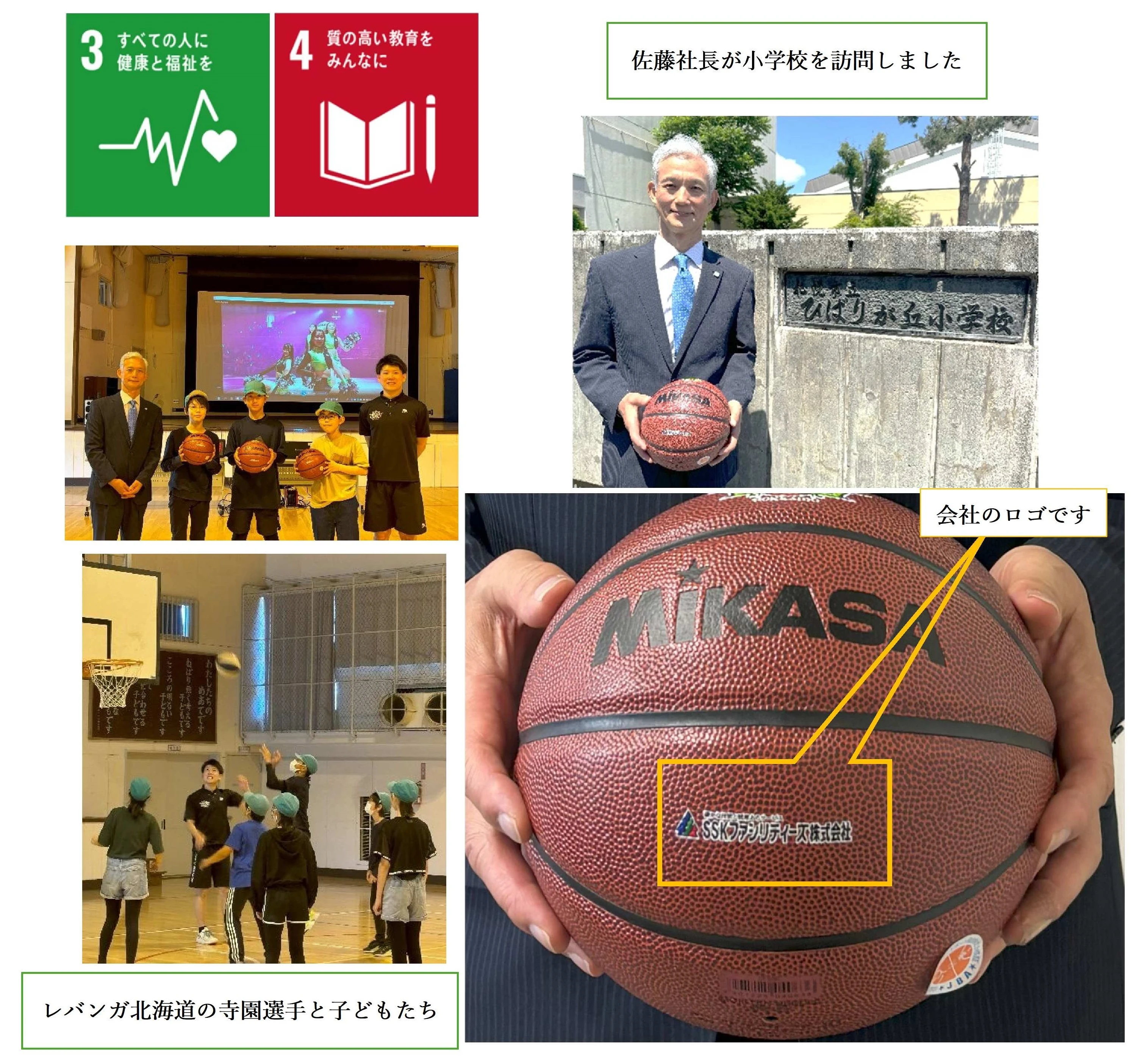画像レバンガ北海道SDGｓパートナーとして小学校にバスケットボールを寄贈しました0612  02  